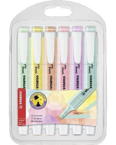 STABILO SWING COOL ESTUCHE 6 ROTULADORES FLUORESCENTES PASTEL 275/6-08 | 4006381527453 | Librería Castillón - Comprar libros online Aragón, Barbastro