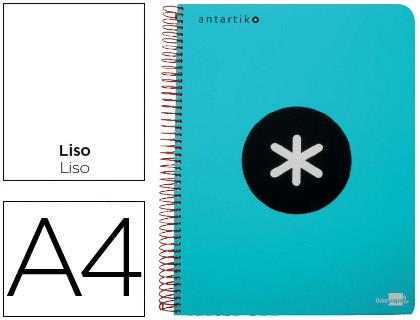 % CUADERNO ESPIRAL LIDERPAPEL A4 MICRO ANTARTIK TAPA PLÁSTICO 120 HOJAS 100GR/M2 LISO CON BANDAS 5 COLORES 4 TALADROS TAPA AZUL TURQUESA | 8423473745049 | Librería Castillón - Comprar libros online Aragón, Barbastro