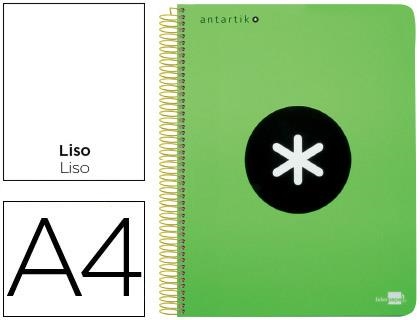 CUADERNO ESPIRAL LIDERPAPEL A4 MICRO ANTARTIK TAPA PLÁSTICO 120 HOJAS 100GR/M2 LISO CON BANDAS 5 COLORES 4 TALADROS TAPA VERDE | 8423473745094 | Librería Castillón - Comprar libros online Aragón, Barbastro