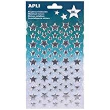 PEGATINAS ESTRELLAS METALIZADAS PLATA 1 HOJA APLI 17189 | 8410782171898 | Librería Castillón - Comprar libros online Aragón, Barbastro