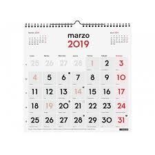 CALENDARIO 2019 PARED ESPIRAL NUMEROS GRANDES 30x30  78057 | 8422952172536 | Librería Castillón - Comprar libros online Aragón, Barbastro