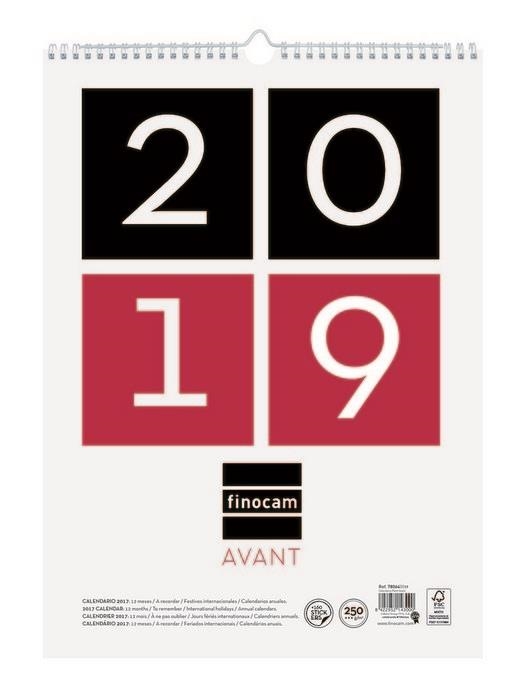 CALENDARIO 2019 FINOCAM PARA PARED AVANT INTL 78064 | 8422952173137 | Librería Castillón - Comprar libros online Aragón, Barbastro