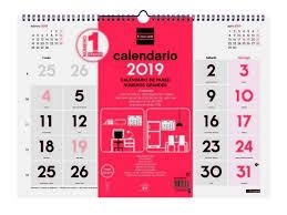 CALENDARIO 2019 FINOCAM PARA PARED NUMEROS GRANDES L 78001 | 8422952173465 | Librería Castillón - Comprar libros online Aragón, Barbastro