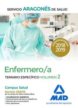 ENFERMERO/A DEL SERVICIO ARAGONÉS DE SALUD. TEMARIO ESPECÍFICO VOLUMEN 2 | 9788414221341 | Librería Castillón - Comprar libros online Aragón, Barbastro