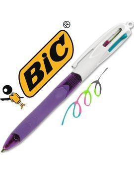 BOLIGRAFO BIC CUATRO COLORES CON GRIP COLOR VIOLETA PUNTA 1.0 COLORES PASTEL | 3086123372405 | Librería Castillón - Comprar libros online Aragón, Barbastro