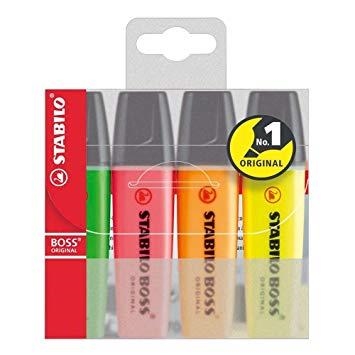 ROTULADOR FLUORESCENTE STABILO BOSS 70 4 COLORES SURTIDOS | 4006381215695 | Librería Castillón - Comprar libros online Aragón, Barbastro