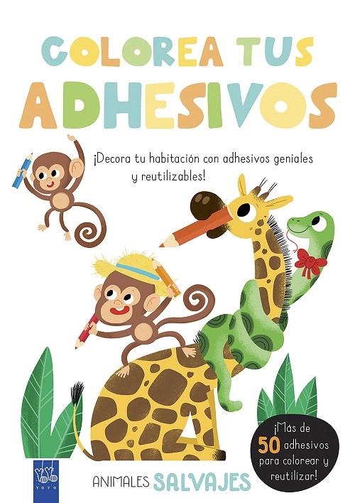 Colorea tus adhesivos. Animales salvajes | 9788408200482 | YOYO | Librería Castillón - Comprar libros online Aragón, Barbastro