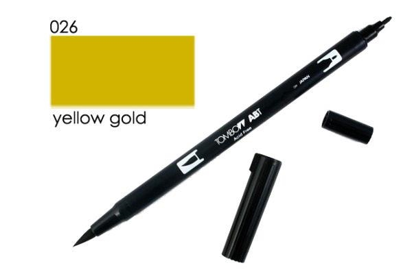 ROTULADOR TOMBOW DUAL BRUSH COLOR YELOW GOLD ABT 026 | 4901991901139 | Librería Castillón - Comprar libros online Aragón, Barbastro