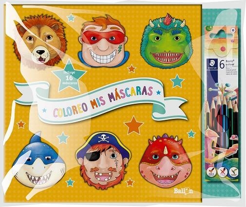 COLOREO MIS MÁSCARAS  - Naranja + lápices | 9789403210063 | Ballon | Librería Castillón - Comprar libros online Aragón, Barbastro