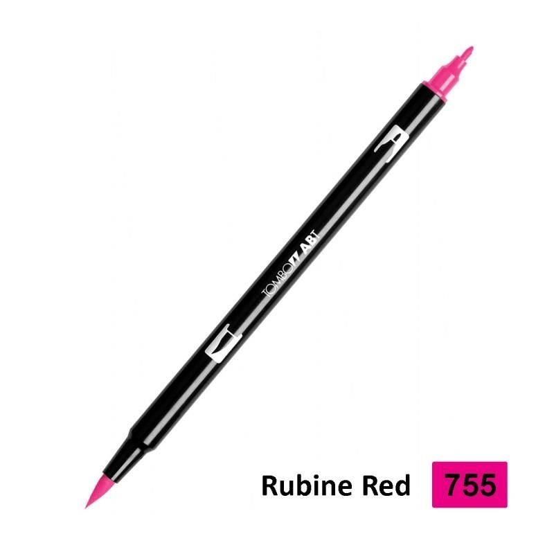 ROTULADOR TOMBOW DUAL BRUSH COLOR RUBINE RED ABT 755 | 4901991901948 | Librería Castillón - Comprar libros online Aragón, Barbastro