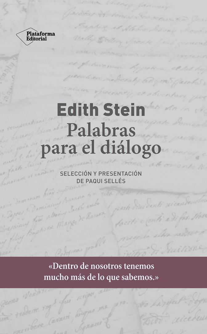 Edith Stein. Palabras para el diálogo | 9788417622435 | Stein, Edith | Librería Castillón - Comprar libros online Aragón, Barbastro