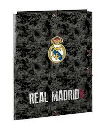 CARPETA FOLIO 3 SOLAPAS REAL MADRID BLACK | 8412688324675 | Librería Castillón - Comprar libros online Aragón, Barbastro