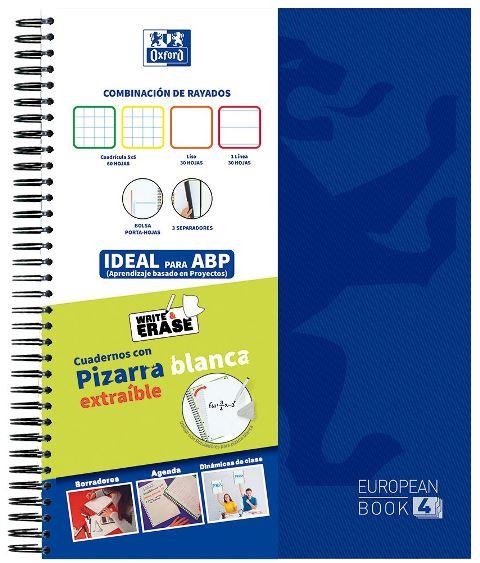 CUADERNO ESPIRAL OXFORD EUROPEANBOOK 4 COLORES A4+ 120 HOJAS 3 RAYADOS T.ENC. SURTIDA W&E | 8412771029357 | Librería Castillón - Comprar libros online Aragón, Barbastro