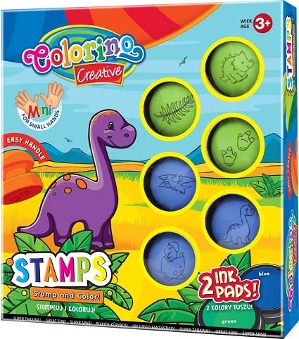 DINO STAMP AND COLOR STAMP SET - COLORINO CREATIVE | 5907620136681 | Librería Castillón - Comprar libros online Aragón, Barbastro