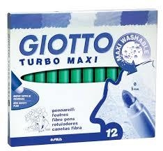 ROTULADOR GIOTTO TURBO MAXI 12 COLORES (PUNTA GRUESA) COLOR VERDE | 8000825967658 | Librería Castillón - Comprar libros online Aragón, Barbastro