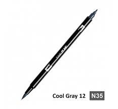 ROTULADOR TOMBOW DUAL BRUSH COLOR GREY 12 ABT 035 | 4901991902365 | Librería Castillón - Comprar libros online Aragón, Barbastro