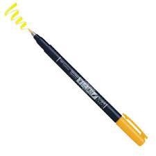 ROTULADOR TOMBOW FUDENOSUKE  BRUSH PEN BASE AGUA PUNTA BLANDA AMARILLO | 4901991647921 | Librería Castillón - Comprar libros online Aragón, Barbastro