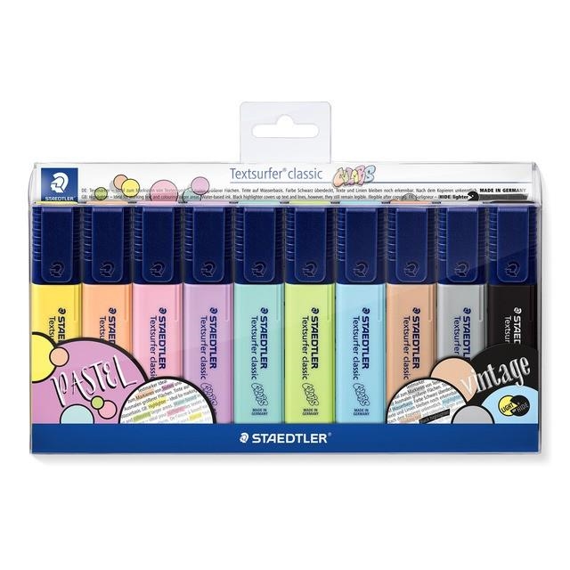 PACK 10 MARCADOR FLUORESCENTE STAEDTLER TEXTSURFER CLASSIC PASTEL | 4007817049877 | Librería Castillón - Comprar libros online Aragón, Barbastro