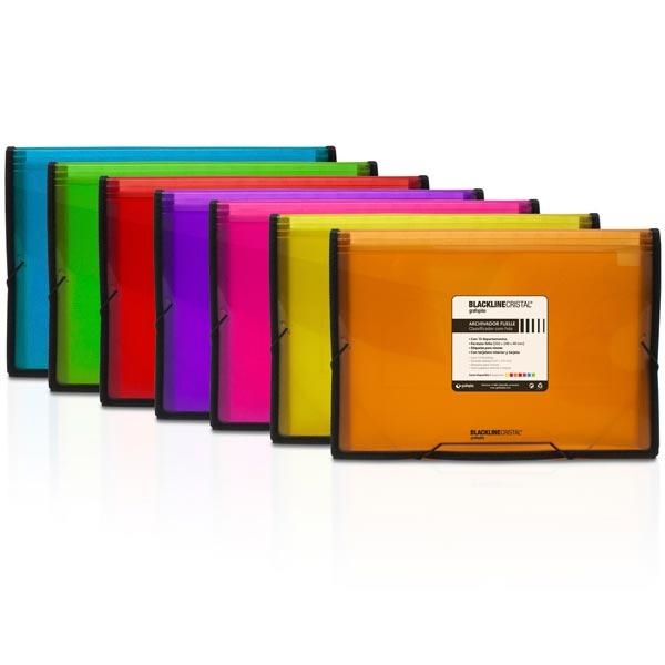 ARCHIVADOR FUELLE GOMAS PP 13 SEP GRAFOPLAS BLACK LINE CON RINETE NARANJA | 8413623296705 | Librería Castillón - Comprar libros online Aragón, Barbastro