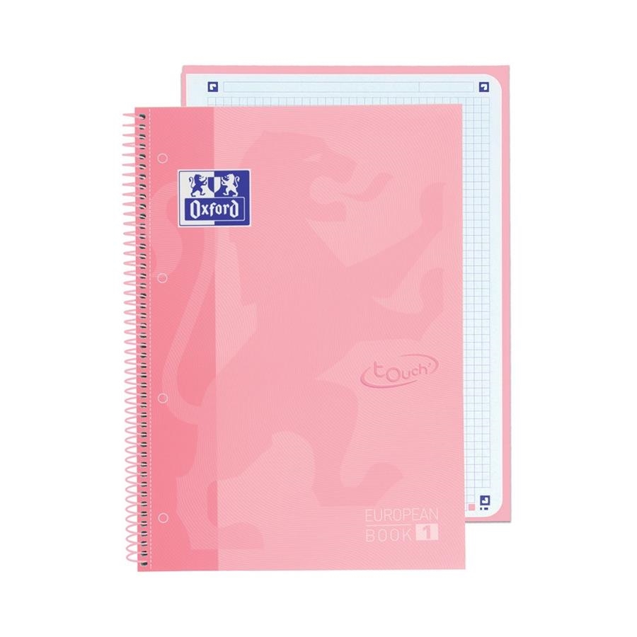 Cuaderno A4 Microperforado Tapa Extra Dura 80 hojas Cuadrícula 5mm Oxford Touch Flamingo Pastel | 8412771028190 | Librería Castillón - Comprar libros online Aragón, Barbastro