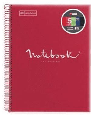 CUADERNO NB-5 A4 120 CLA 90G PP EMOTIONS ROJO MIQUELRIUS 5 COLORES | 8422593460726 | Librería Castillón - Comprar libros online Aragón, Barbastro