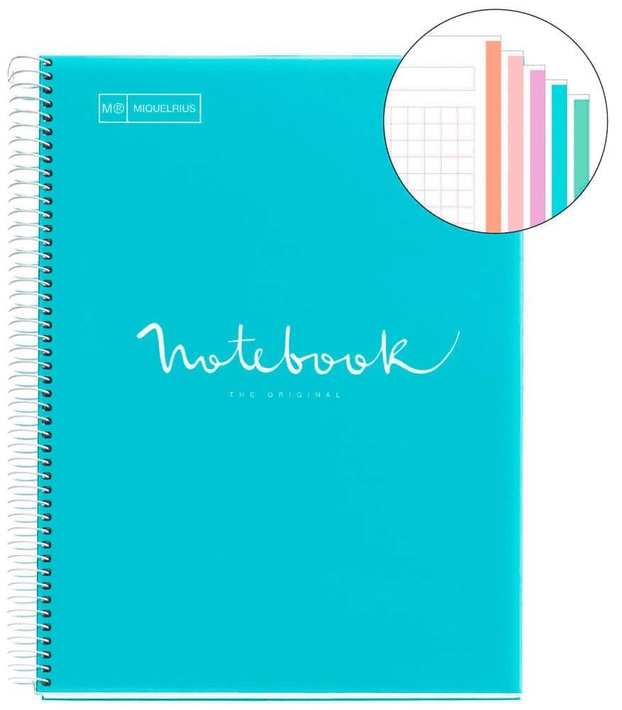 CUADERNO NB-5 A4 120 CLA 90G PP EMOTIONS AZUL CIELO MIQUELRIUS 5 COLORES | 8422593460702 | Anónimo | Librería Castillón - Comprar libros online Aragón, Barbastro