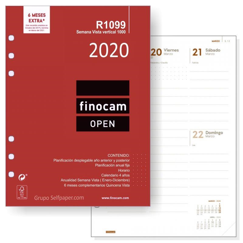 RECAMBIO ANUAL 2020  FINOCAM R1099 SEMANA VISTA VERTICAL 711520020 | 8422952184782 | Librería Castillón - Comprar libros online Aragón, Barbastro