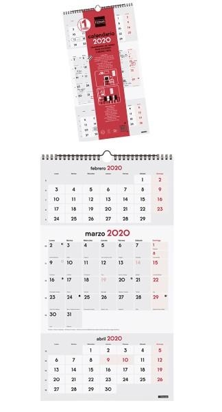 CALENDARIO PARED FINOCAM 2020 PARA ESCRIBIR 3 MESES VISTA 781580020 | 8422952190660 | Librería Castillón - Comprar libros online Aragón, Barbastro