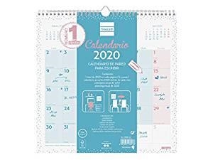 CALENDARIO PARED FINOCAM 2020 PARA ESCRIBIR CHIC 30x30 TURQUESA 787005820 | 8422952189138 | Librería Castillón - Comprar libros online Aragón, Barbastro