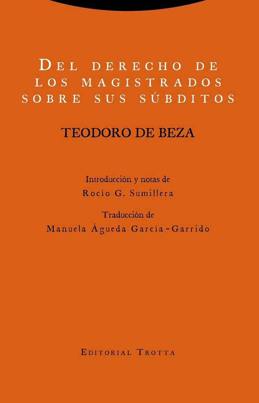 Del derecho de los magistrados sobre sus súbditos | 9788498798036 | de Beza, Teodoro | Librería Castillón - Comprar libros online Aragón, Barbastro