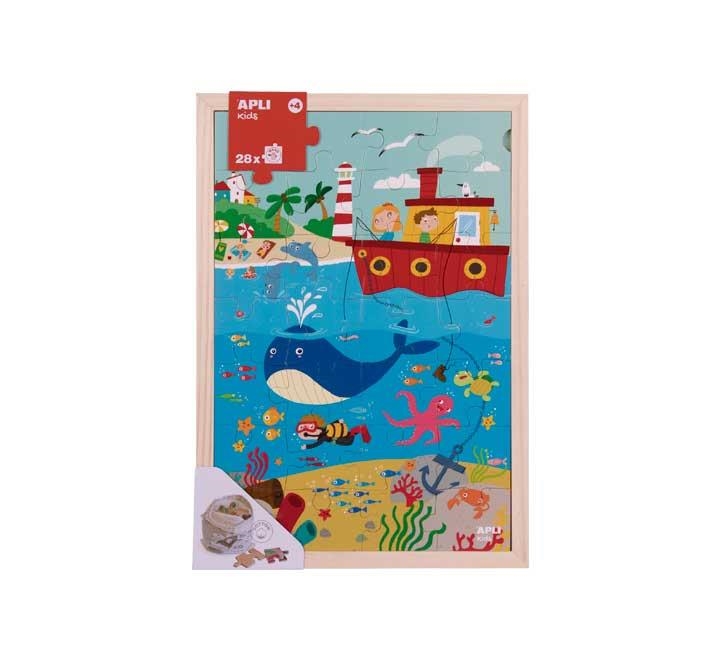 PUZZLE MADERA NIVELES EL OCEANO 28 PIEZAS APLI KIDS 17199 | 8410782171997 | Librería Castillón - Comprar libros online Aragón, Barbastro