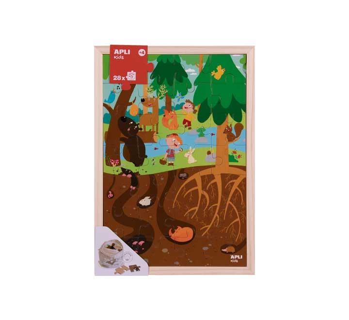 PUZZLE MADERA NIVELES EL BOSQUE 28 PIEZAS APLI KIDS 17200 | 8410782172000 | Librería Castillón - Comprar libros online Aragón, Barbastro