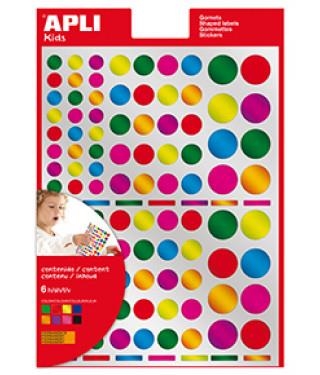 GOMETS APLI MULTICOLOR REDONDOS METALIZADOS 6 HOJAS ADHESIVO PERMANENTE COLORES Y TAMAÑOS SURTIDOS 13529 | 8410782135296 | Librería Castillón - Comprar libros online Aragón, Barbastro