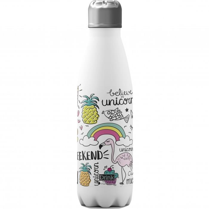 BOTELLA TERMICA 500 ML UNICORNIO ID0009 | 8052877040094 | Librería Castillón - Comprar libros online Aragón, Barbastro