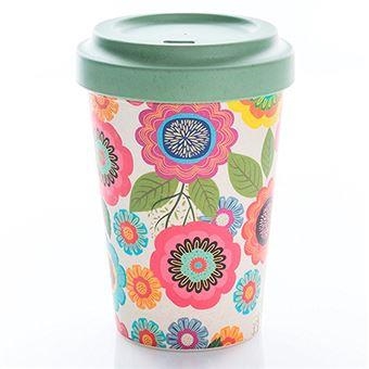 VASO BAMBÚ 400 ML : BAMBOO CUP FLOWER POWER | 4260375682638 | Librería Castillón - Comprar libros online Aragón, Barbastro