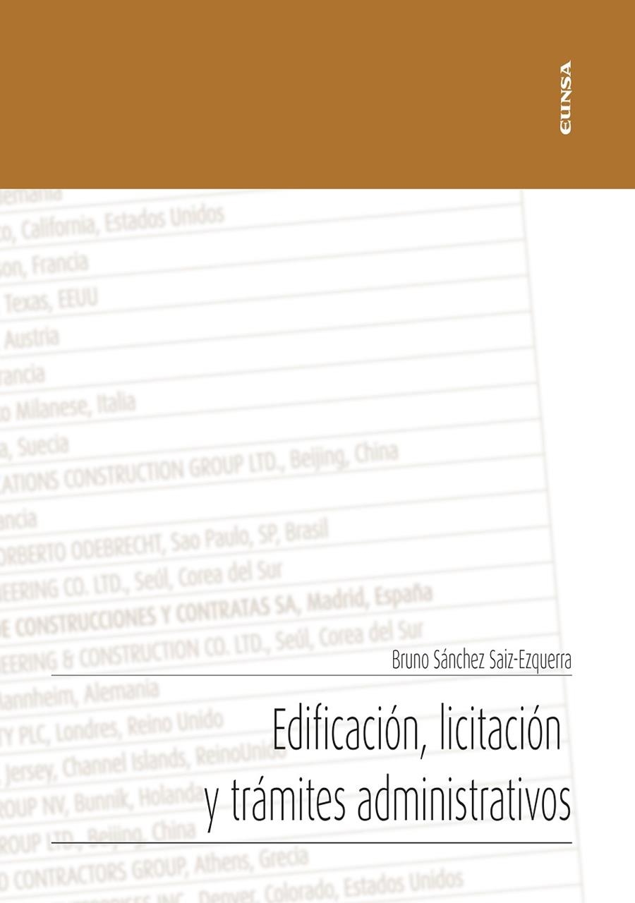 Edificación, licitación y trámites administrativos | 9788431334574 | Sánchez Saiz-Ezquerrra, Bruno | Librería Castillón - Comprar libros online Aragón, Barbastro