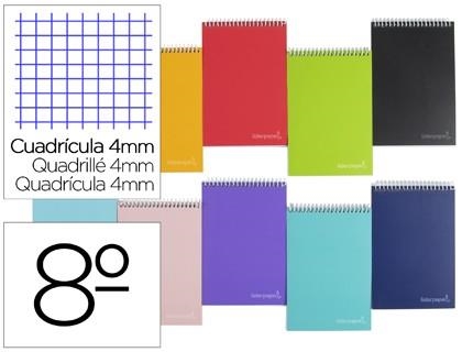 Cuaderno espiral liderpapel bolsillo octavo apaisado witty tapadura 80h 75gr cuadro 4 mm colores surtidos. | 8423473084186 | Librería Castillón - Comprar libros online Aragón, Barbastro