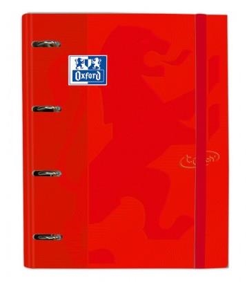 CARPETA ANILLAS OXFORD EBIND OXFCLA A4+ 100H 90 GR CUADRICULA 5MM CB TE ROJO CARMIN | 8412771033842 | Librería Castillón - Comprar libros online Aragón, Barbastro