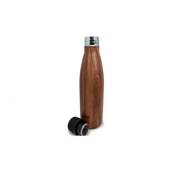 BOTELLA TERMO INOX 500 ML MADERA | 8425402417614 | Librería Castillón - Comprar libros online Aragón, Barbastro