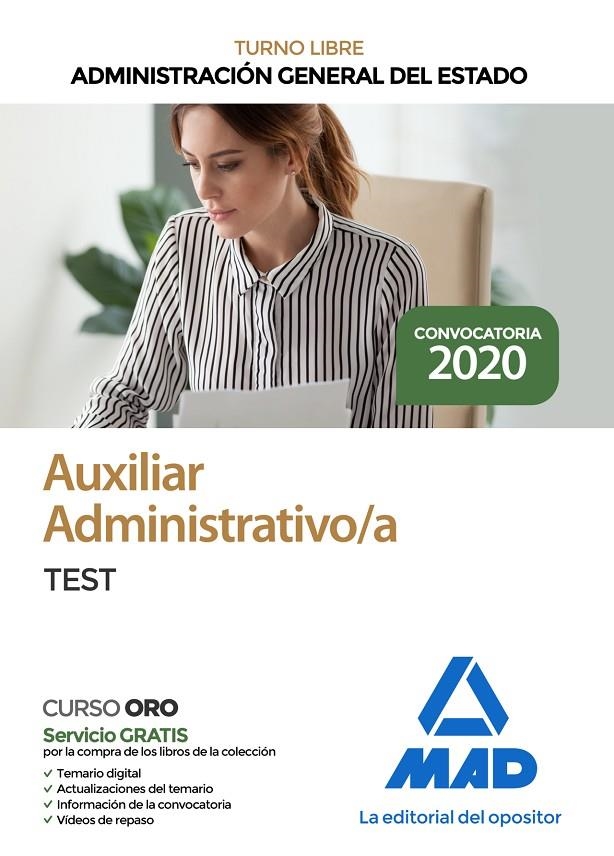 Auxiliar Administrativo de la Administración General del Estado. Test | 9788414236826 | No disponible | Librería Castillón - Comprar libros online Aragón, Barbastro