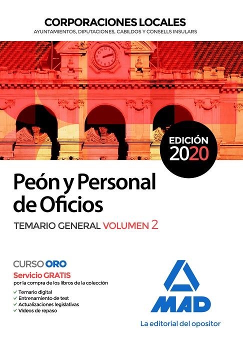 Peón y Personal  de Oficios de Corporaciones Locales.  Temario General Volumen 2 | 9788414236666 | No disponible | Librería Castillón - Comprar libros online Aragón, Barbastro