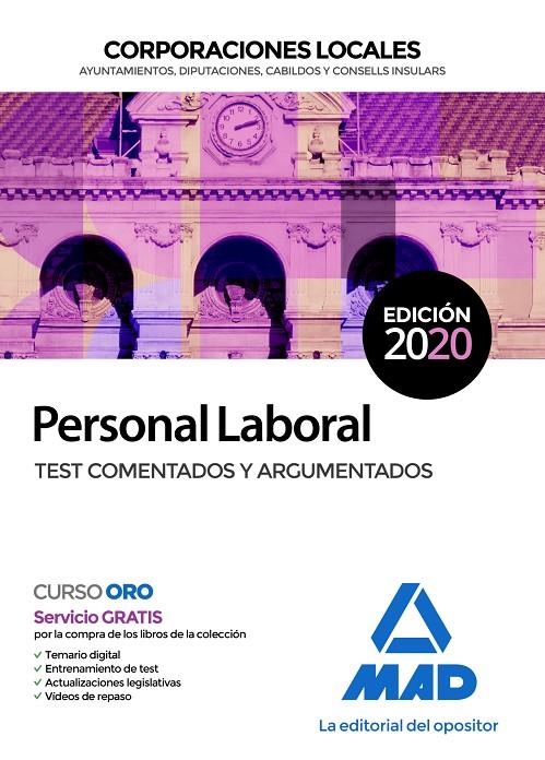 Personal Laboral de Corporaciones Locales. Test comentados y argumentados | 9788414236543 | No disponible | Librería Castillón - Comprar libros online Aragón, Barbastro