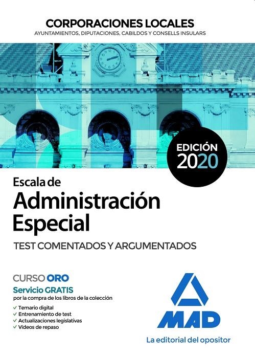 Escala de Administración Especial de Corporaciones Locales. Test comentados y ar | 9788414236574 | No disponible | Librería Castillón - Comprar libros online Aragón, Barbastro