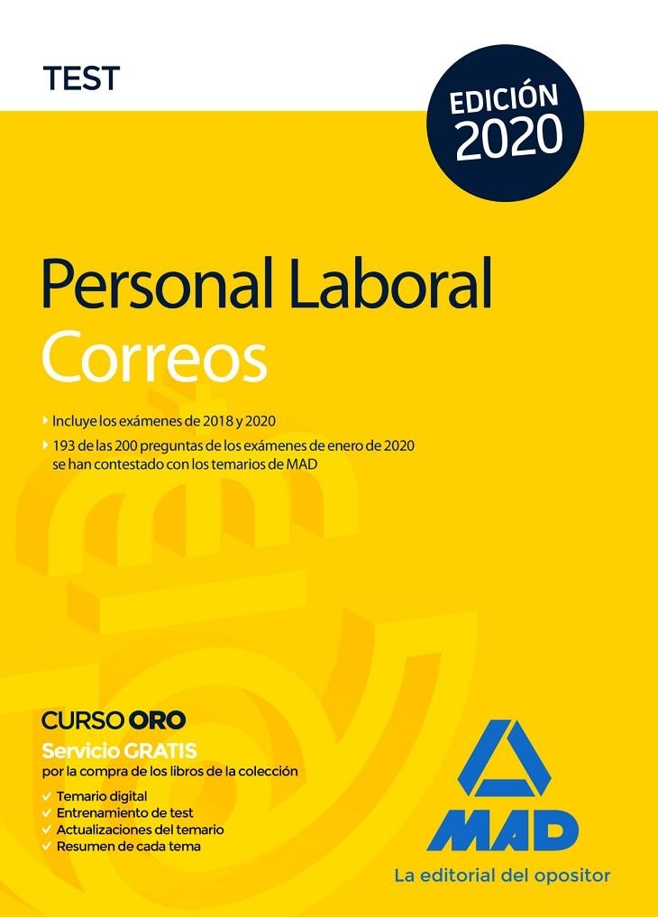 Personal Laboral de Correos y Telégrafos. Test | 9788414235812 | Guillén Gil, Luis Ignacio | Librería Castillón - Comprar libros online Aragón, Barbastro