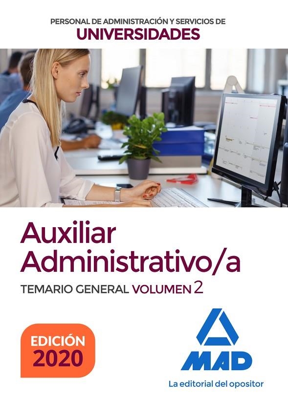 Auxiliar Administrativo de Universidades. Temario General Volumen 2 | 9788414236413 | No disponible | Librería Castillón - Comprar libros online Aragón, Barbastro