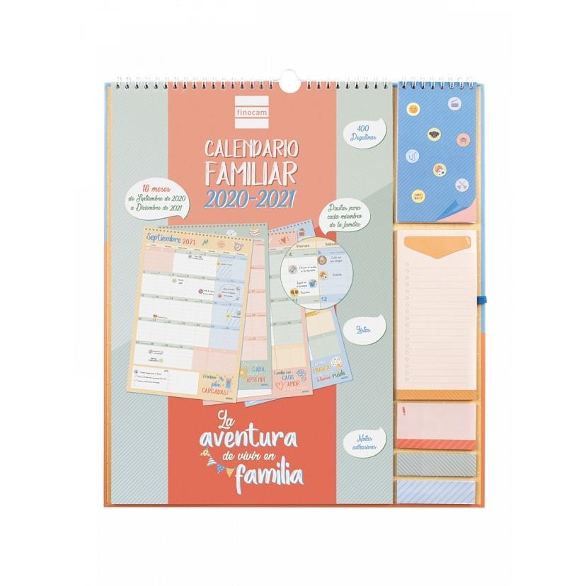 CALENDARIO PARED 16M 2020 2021  FINOCAM FAMILIA AVENTURA PLUS  | 8422952300069 | Librería Castillón - Comprar libros online Aragón, Barbastro