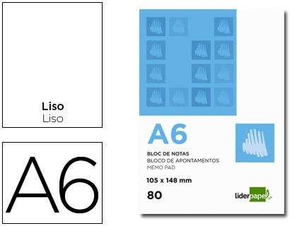 Bloc notas liderpapel liso a6 80 hojas 60g/m2 perforado. | 8423473551176 | Librería Castillón - Comprar libros online Aragón, Barbastro