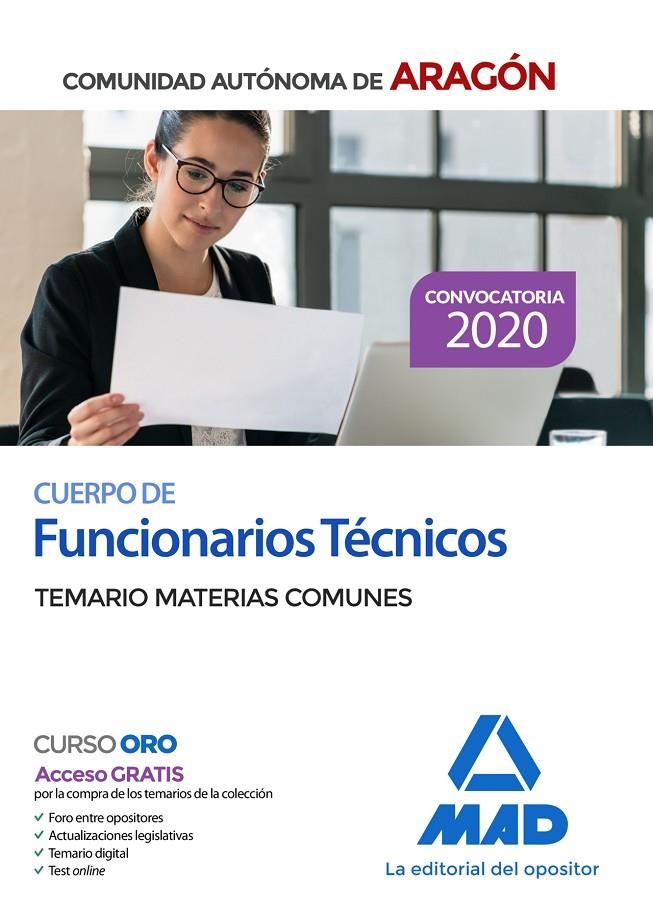 CUERPO DE FUNCIONARIOS TECNICOS DE LA ADMINISTRACION GOBIERNO DE ARAGON TEMARIO MATERIAS COMUNES ED.2020 | 9788414233566 | Librería Castillón - Comprar libros online Aragón, Barbastro