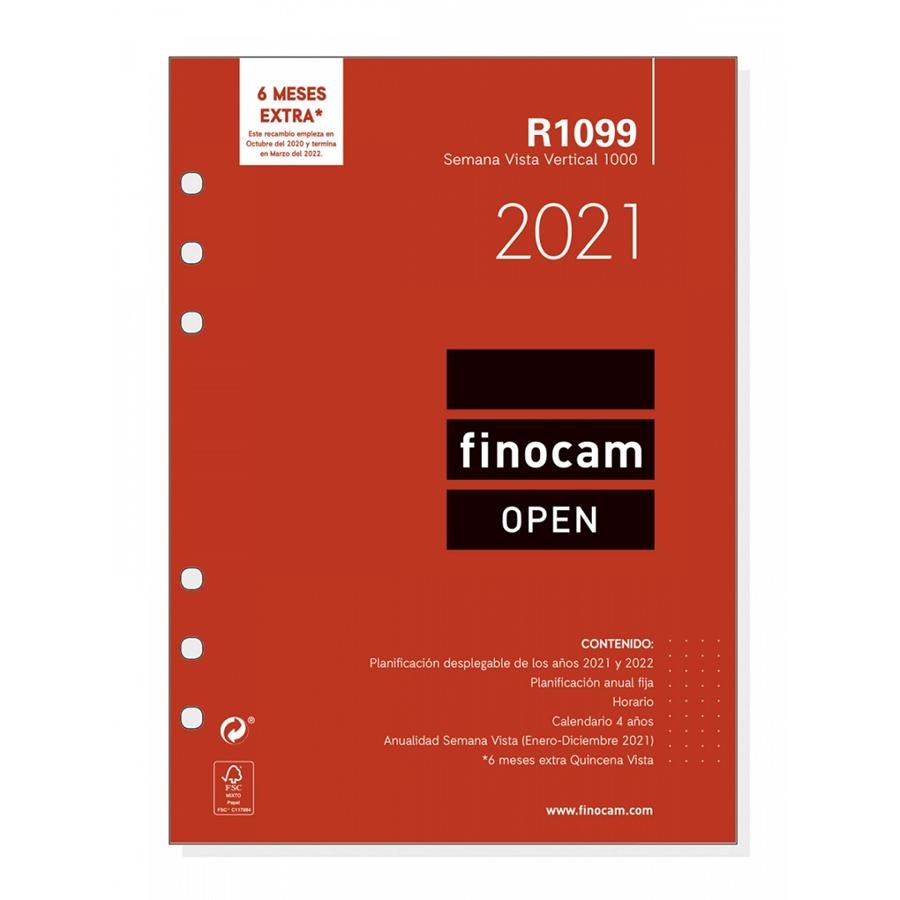 RECAMBIO ANUAL 2021 FINOCAM R1099 SEMANA VISTA 10/20 18 MESES | 8422952303763 | Librería Castillón - Comprar libros online Aragón, Barbastro