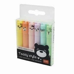 TEDDY'S STYLE MINI PASTEL HIGHLIGHTERS / PACK 6 MINI ROTULADORES FLUORESCENTES DE COLORES PASTEL | 8059174834395 | Librería Castillón - Comprar libros online Aragón, Barbastro